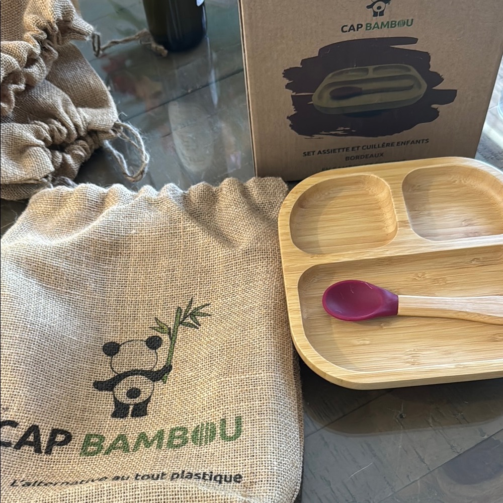 Cap Bambou Bamboo Kids Plate Set